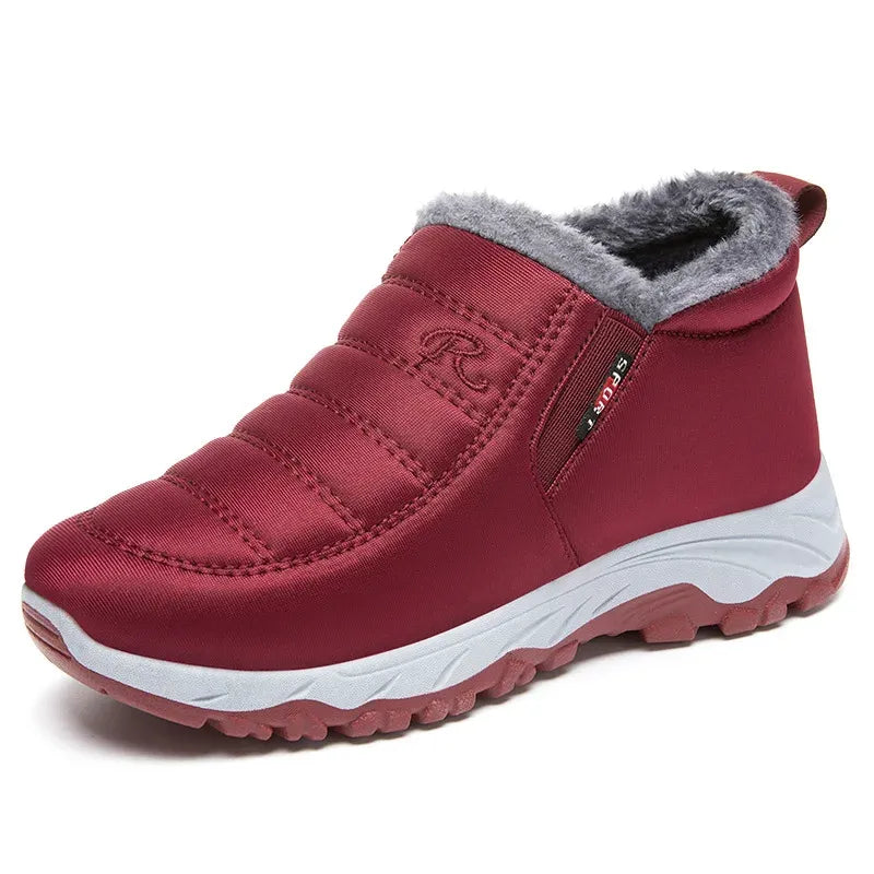 Modèle de chaussures d'hiver unisexes confortables et chaudes, faciles à enfiler, idéales pour la marche.