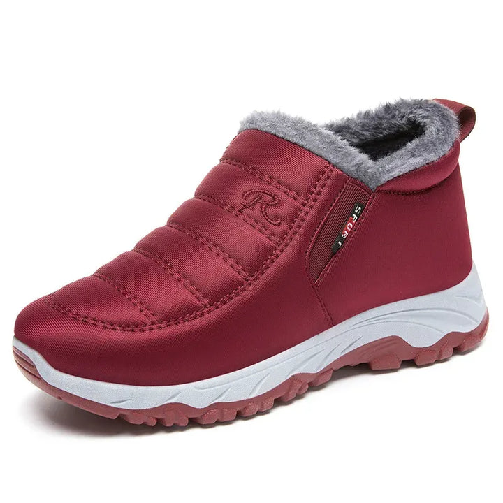 Modèle de chaussures d'hiver unisexes confortables et chaudes, faciles à enfiler, idéales pour la marche.