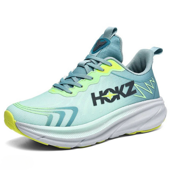 Chaussures de course légères pour femme, vert clair, design moderne avec tige en mesh pour un confort et une ventilation optimaux.
