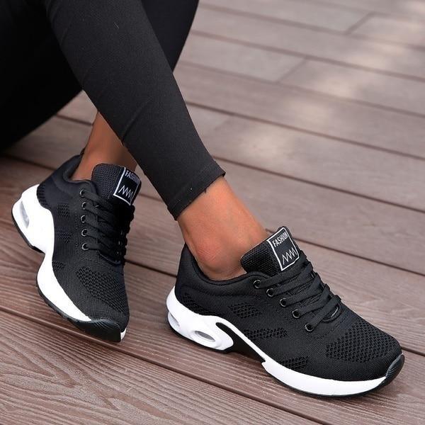 "Chaussures de marche orthopédiques pour femmes, légères, en maille respirante, avec semelles antidérapantes et amorti"