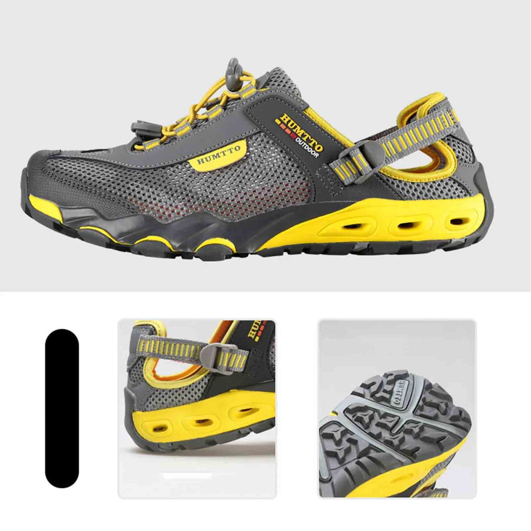 Paire de chaussures de randonnée aquatique respirantes, confortables et séchage rapide. Conçues pour hommes et femmes.
