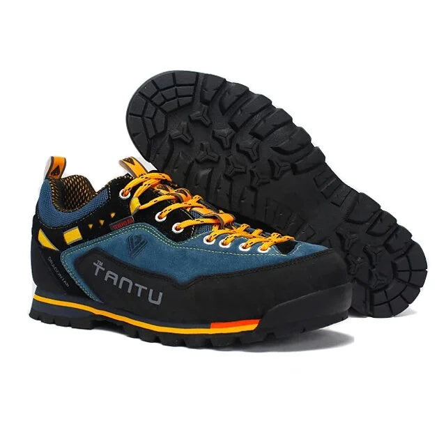 Chaussures de randonnée homme offrant confort et stabilité, avec semelle amortissante et propriétés antidérapantes.