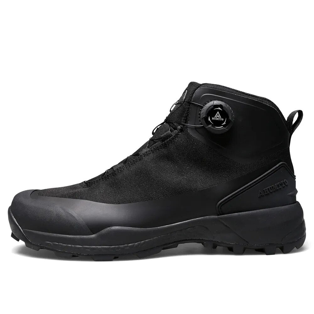 Bottes de randonnée hommes robustes, imperméables, pour trail et montagne, avec adhérence supérieure.