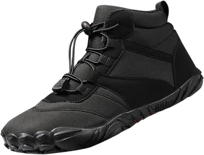 Chaussures de randonnée unisexes hivernales, conçues pour la liberté de mouvement et le confort pieds nus.