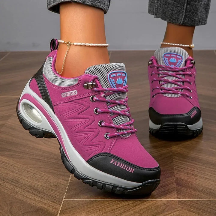 Chaussures de marche confortables et colorées pour femme, imperméables, parfaites pour la randonnée et le sport.