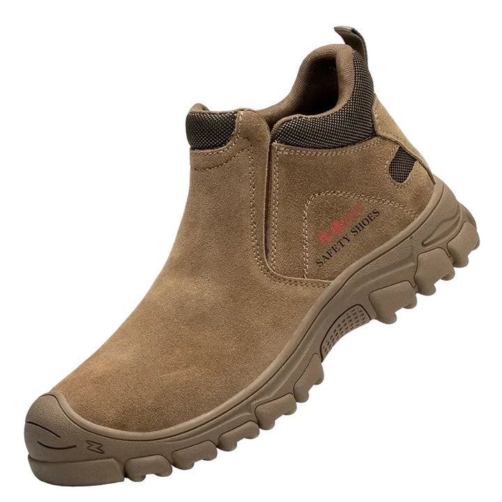 Chaussures de sécurité à enfiler robustes pour hommes, antidérapantes et confortables pour le travail.
