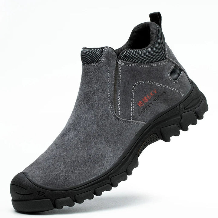 Bottes de sécurité à enfiler pour hommes, robustes, protection supérieure et adhérence pour tout chantier.