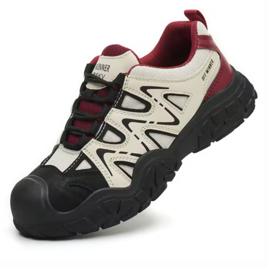 Chaussures de sécurité femme confortables, style basket, légères, parfaites pour le travail quotidien.
