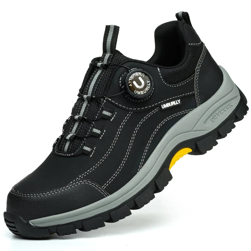 Chaussures de sécurité homme robustes et respirantes, anti-perforation et antidérapantes, pour protection au travail.