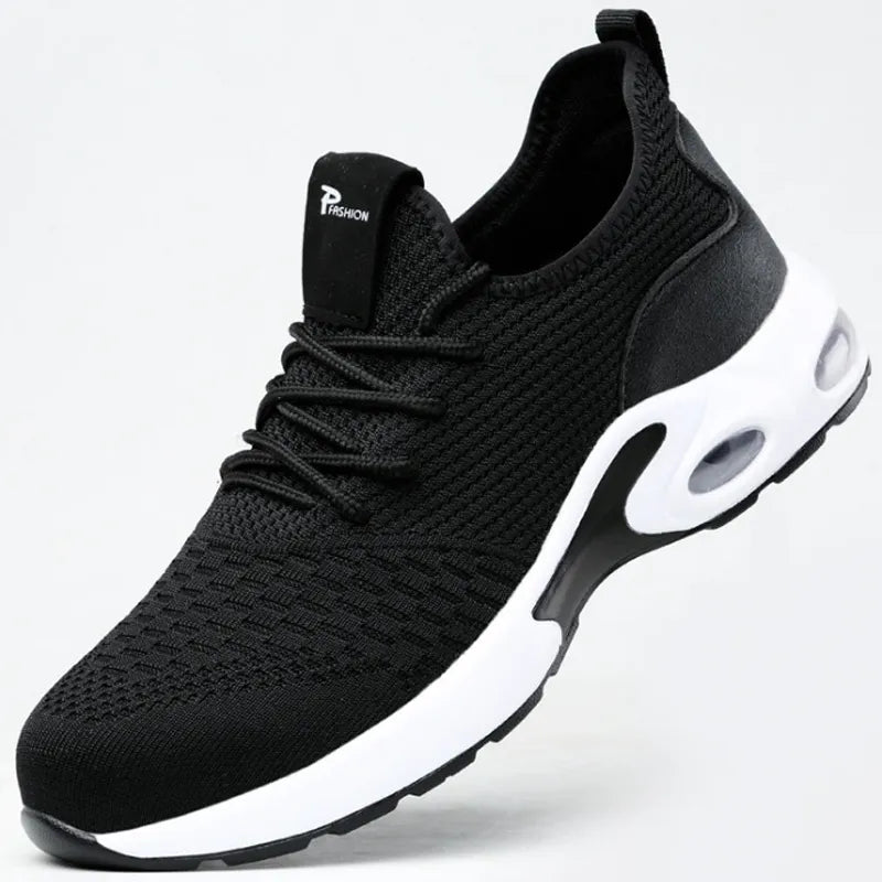 Chaussures de sécurité homme robustes avec embout en acier et semelle anti-perforation Kevlar pour protection au travail.
