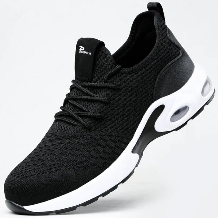 Chaussures de sécurité homme robustes avec embout en acier et semelle anti-perforation Kevlar pour protection au travail.