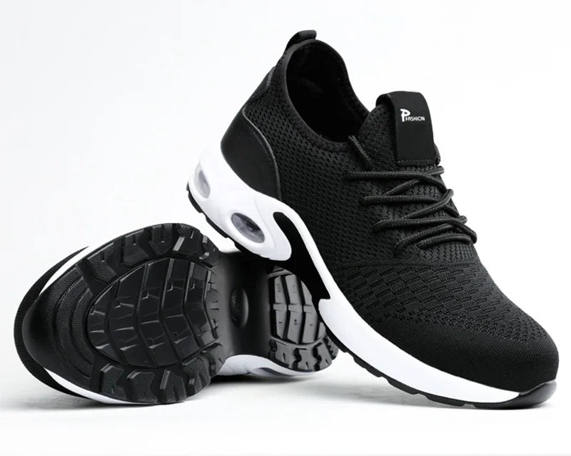 Chaussures de sécurité homme respirantes et antidérapantes, offrant confort et protection avec embout acier.