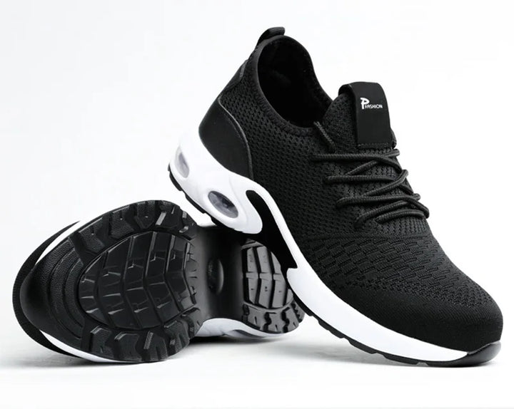 Chaussures de sécurité homme respirantes et antidérapantes, offrant confort et protection avec embout acier.
