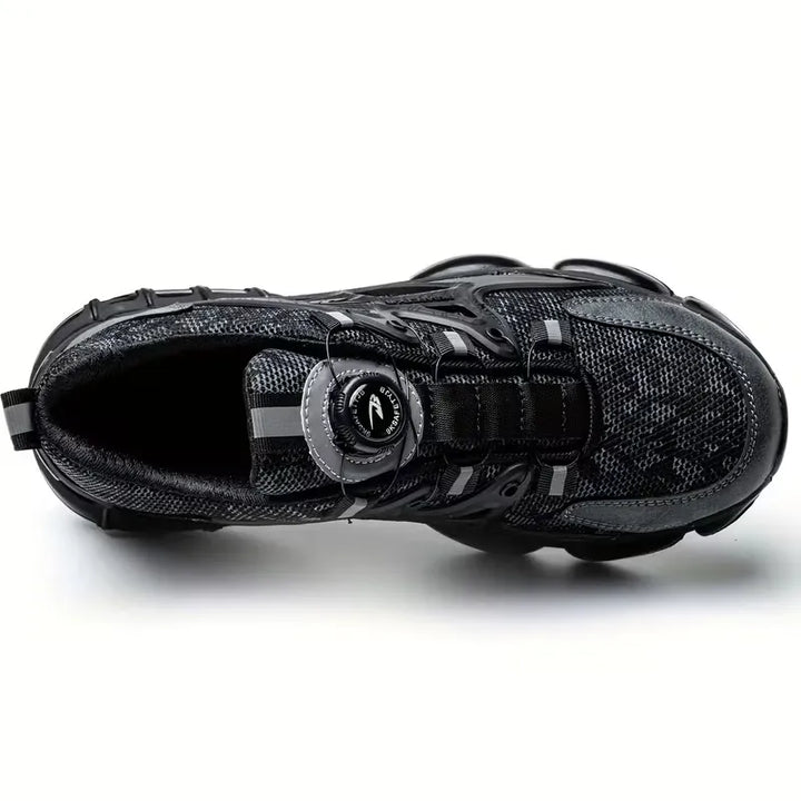 Chaussures de sécurité respirantes pour hommes, avec embout acier et protection anti-perforation, idéales chantier.