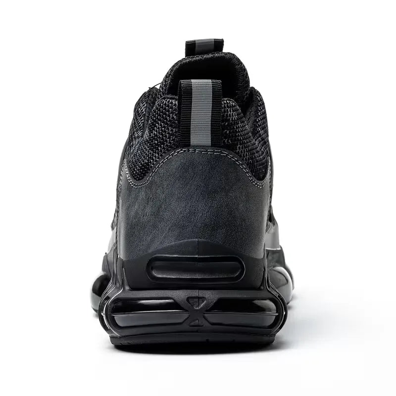 Chaussures de travail hommes, légères et antidérapantes, avec embout acier et système rotatif pour industrie.