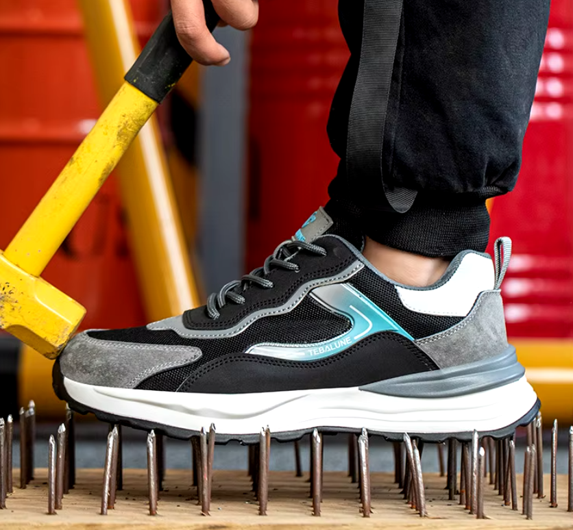 Chaussures de sécurité unisexes robustes et légères, avec embout composite pour une protection fiable au travail.