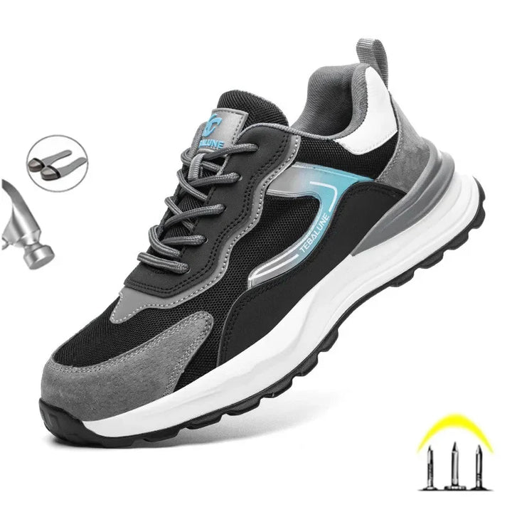 Protection efficace avec embout composite et anti-perforation pour ces chaussures de sécurité légères, travail.