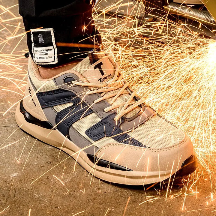 Chaussures de travail respirantes et confortables pour hommes, idéales pour logistique.