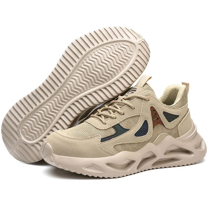 Chaussures de sécurité respirantes, légères et confortables, idéales pour la protection des pieds au travail.