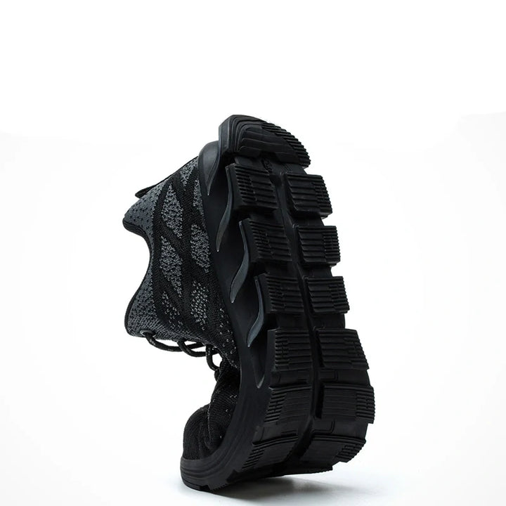Chaussures de travail unisexes confortables et respirantes, avec embout acier anti-perforation pour protection optimale.
