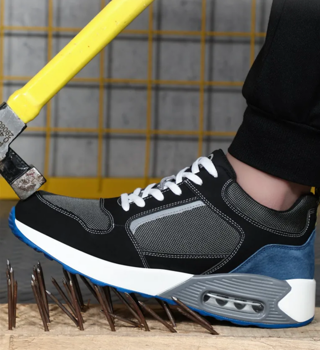 Protection maximale : chaussures de sécurité unisexes avec embout acier et soutien orthopédique supérieur.