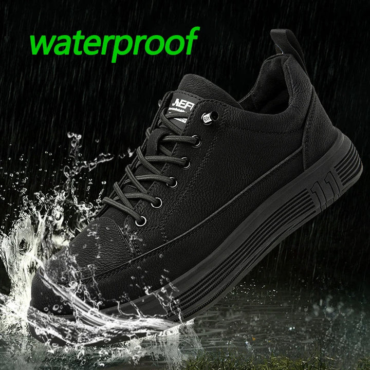 Chaussures de travail à embout acier pour homme/femme, imperméables et anti-perforation, robustes et protectrices.
