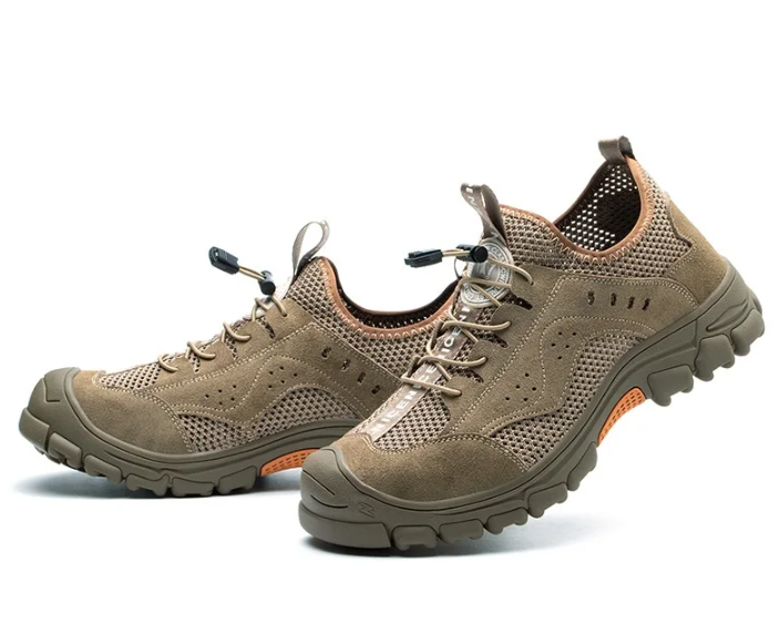 Semelle antidérapante de chaussures de sécurité pour travail. Protection bout en acier, confort, légères et robustes.