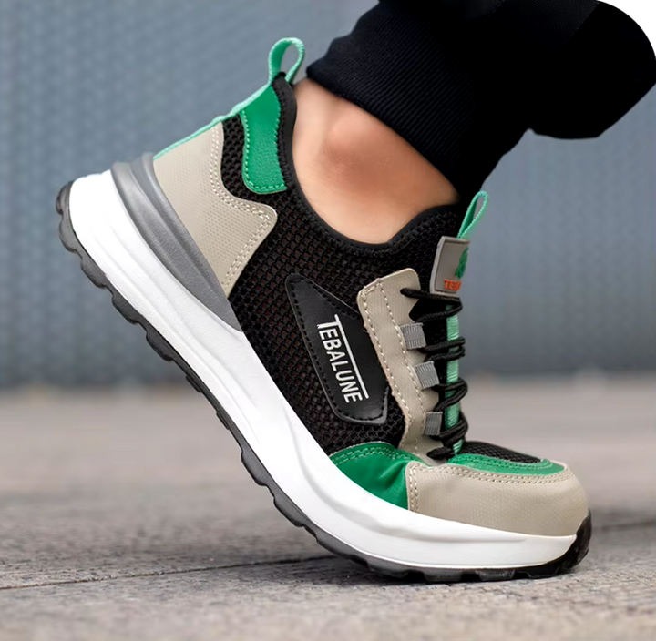 Paire de chaussures de sécurité unisexe, embout composite. Légères, respirantes, anti-perforation pour protection.