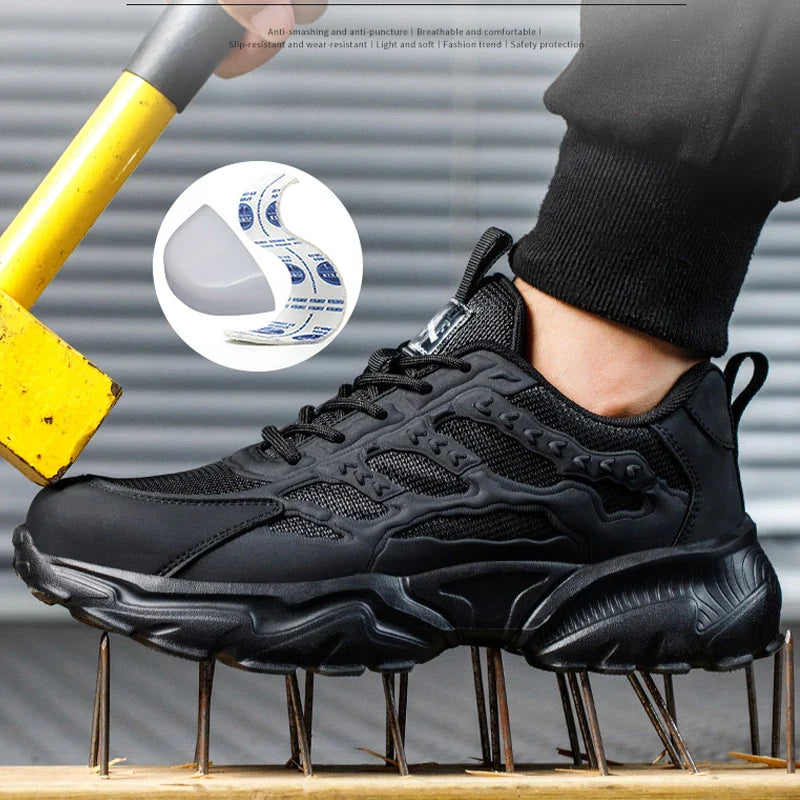 Protection ultime : chaussures de sécurité professionnelles avec embout acier et semelle anti-perforation.