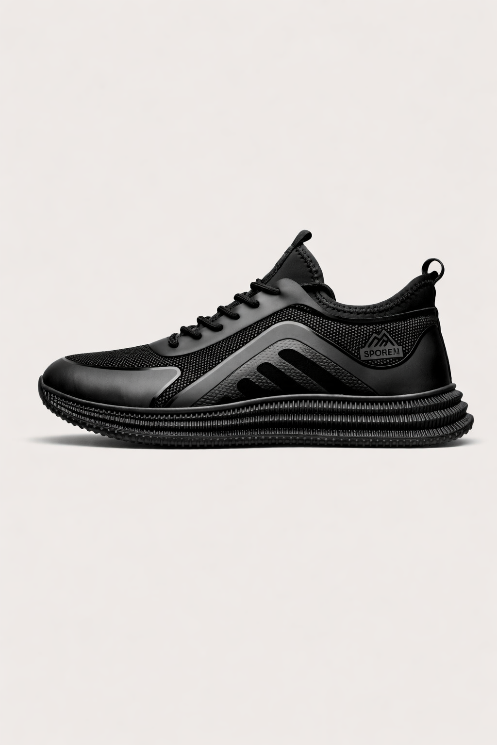 Chaussures de sport homme respirantes et légères, idéales pour le running et la marche, avec semelle flexible et amorti.