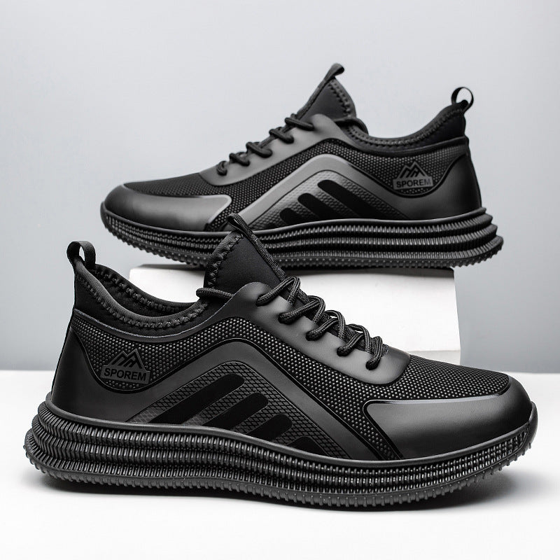 Chaussures de running homme au design respirant, légères, avec semelle flexible pour confort et performance.