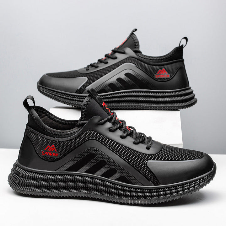 Chaussures de sport homme polyvalentes, légères et respirantes, avec amorti et semelle flexible pour entraînement.