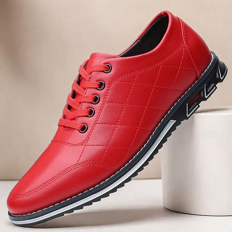 "Chaussures en cuir élégantes pour homme, design classique et moderne, marron, avec semelle amortissante pour confort optimal