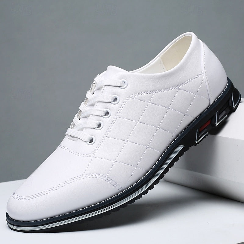 "Chaussures en cuir élégantes pour homme, design classique et moderne, marron, avec semelle amortissante pour confort optimal