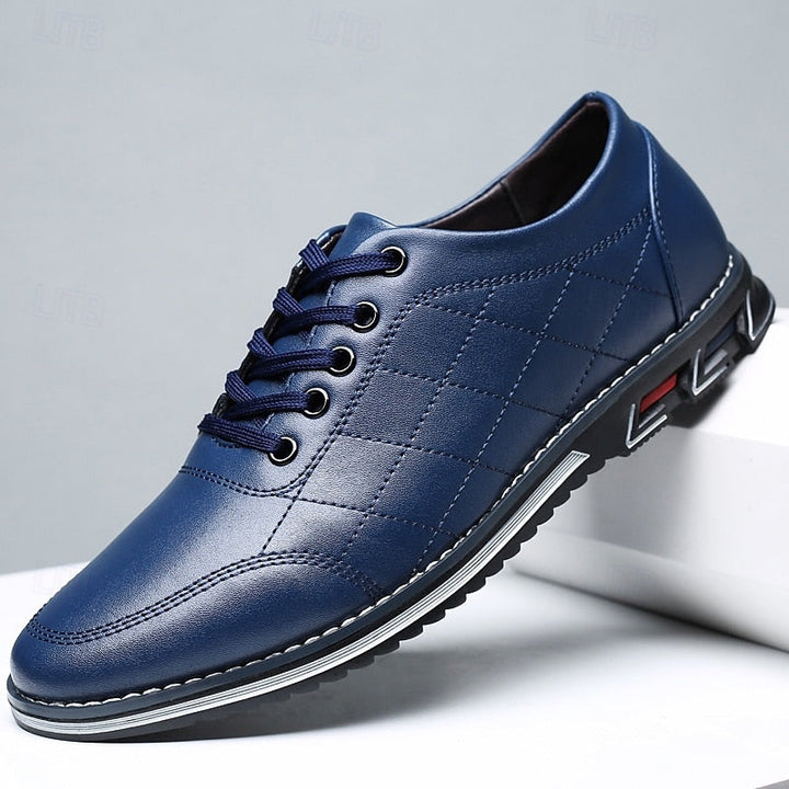 "Chaussures en cuir élégantes pour homme, design classique et moderne, marron, avec semelle amortissante pour confort optimal