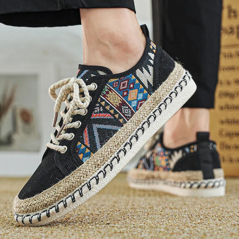 Chaussures décontractées Jackson pour hommes, confort optimal et style bohème avec motif andin.