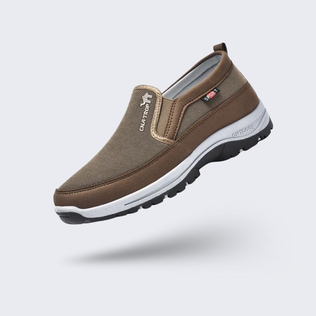 "Chaussures homme confort ortho, design moderne, semelle antidérapante, pour marche quotidienne, couleurs variées."