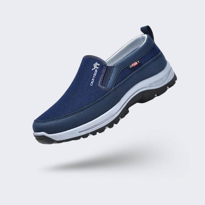 "Chaussures homme confort ortho, design moderne, semelle antidérapante, pour marche quotidienne, couleurs variées."