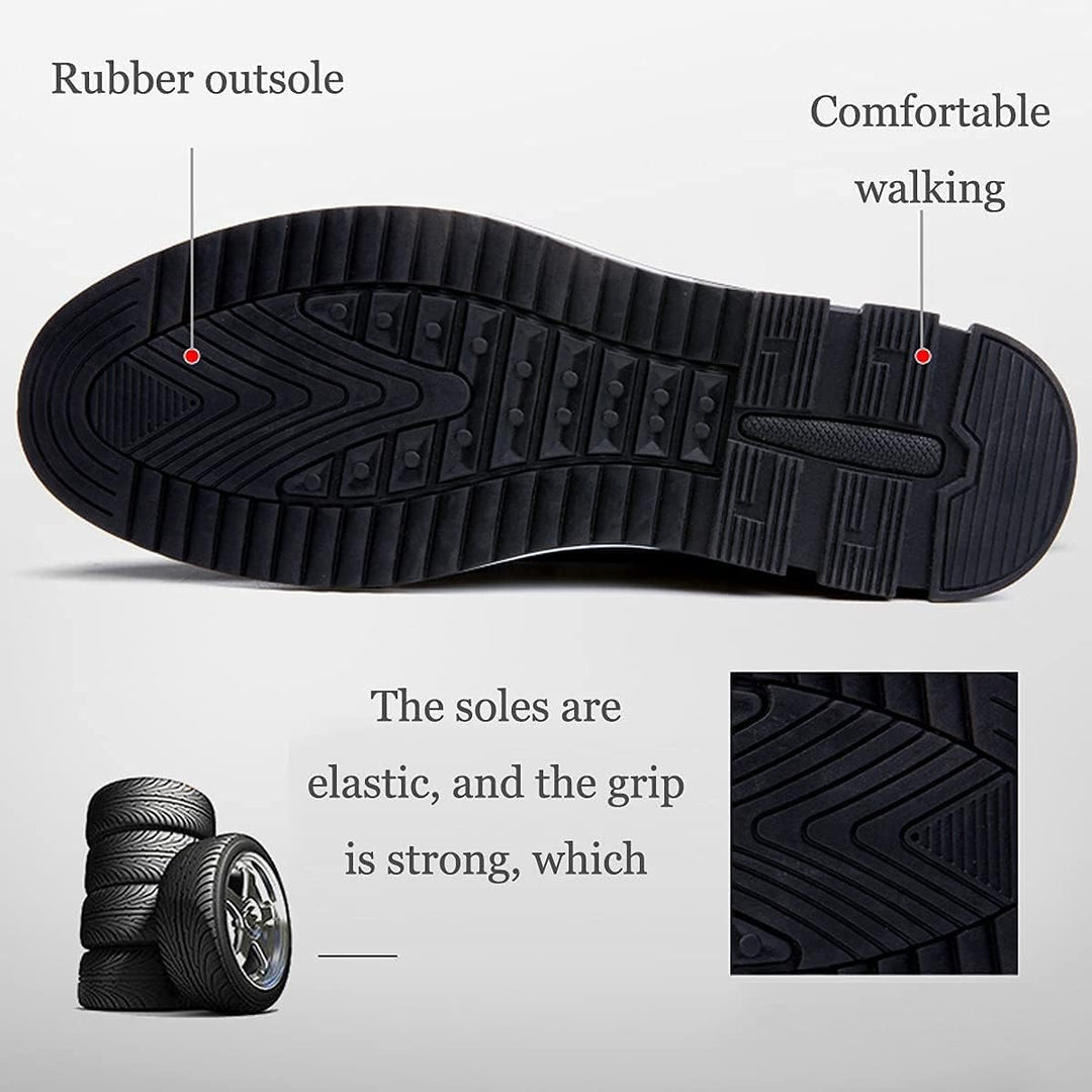 Chaussures élégantes en cuir pour hommes, idéales pour le bureau, avec semelle souple pour la marche.