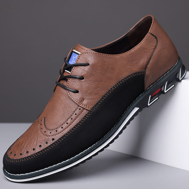 Vue latérale de chaussures urbaines hommes polyvalentes, style élégant pour le quotidien et le confort.