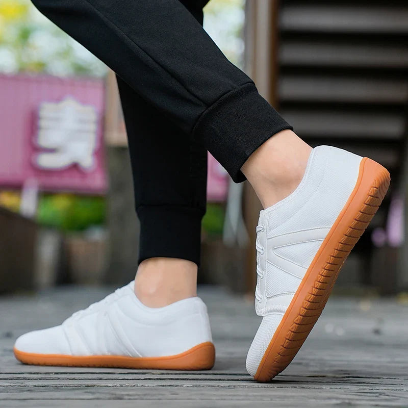 Chaussures d'extérieur minimalistes unisexes, respirantes et souples, offrant confort aux pieds larges.