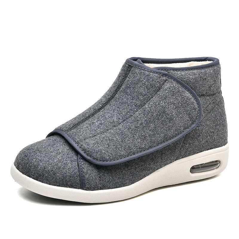 Chaussures orthopédiques chaudes unisexes pour pieds larges, confort optimal en hiver.