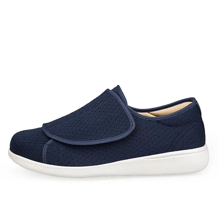 Chaussures orthopédiques larges à enfiler, unisexes, confortables pour marche quotidienne.