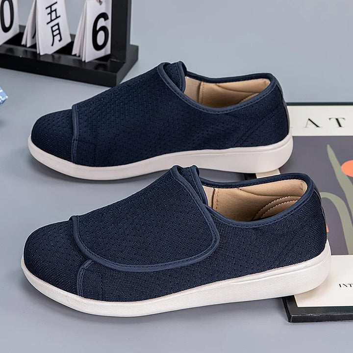 Chaussures orthopédiques réglables pour diabétiques, larges et confortables, idéales bien-être.