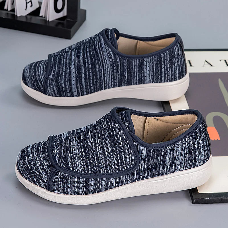 Chaussures orthopédiques larges à enfiler, confortables pour la marche décontractée, soutien unisexe.
