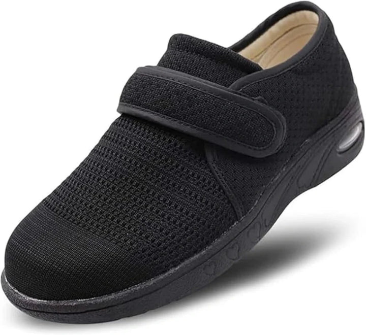Chaussures orthopédiques ajustables pour diabétiques, offrant légèreté et soutien pour la marche.