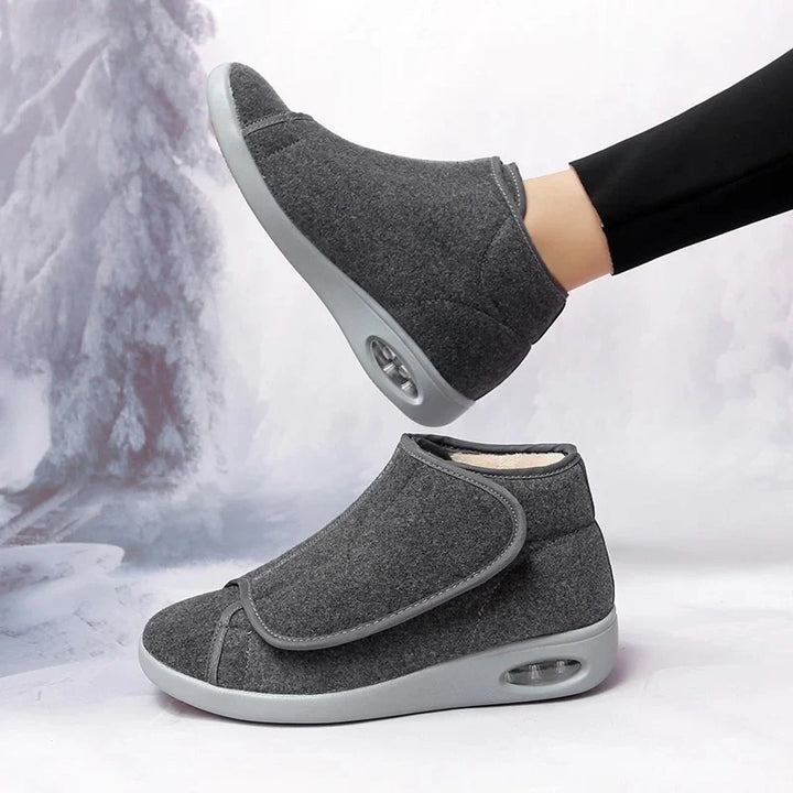 Chaussures montantes orthopédiques antidérapantes pour femmes, chaudes et sécurisantes en hiver.