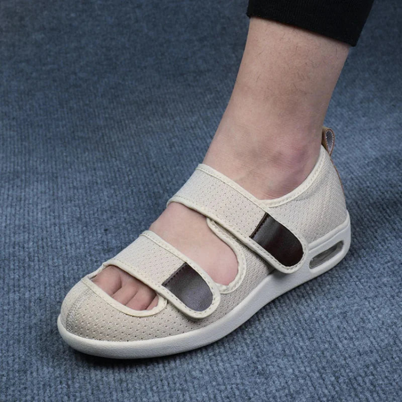 Sandales orthopédiques légères et respirantes avec semelles amovibles. Maintien et bien-être pour l'été.
