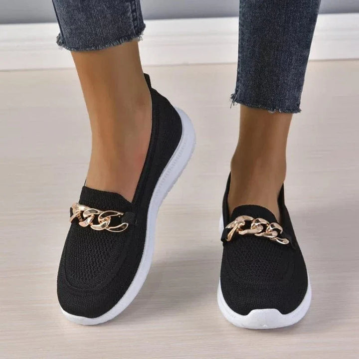 Chaussures femme orthopédiques, tissu respirant pour aération, confort et soulagement douleur au pied.