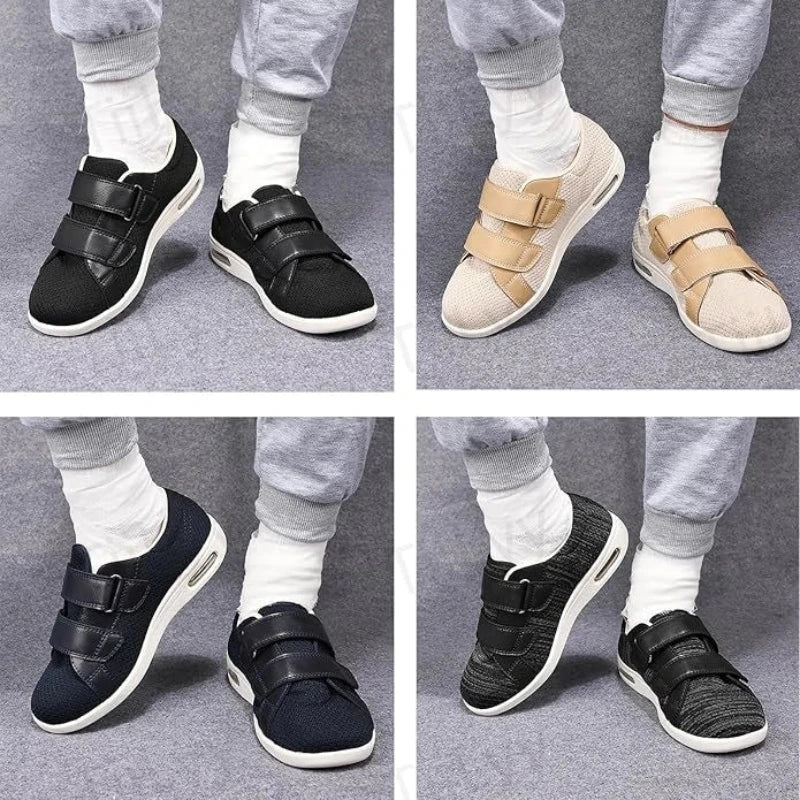 Chaussures décontractées unisexe pour la marche, confort toute la journée, avec fermeture autoagrippante pratique.
